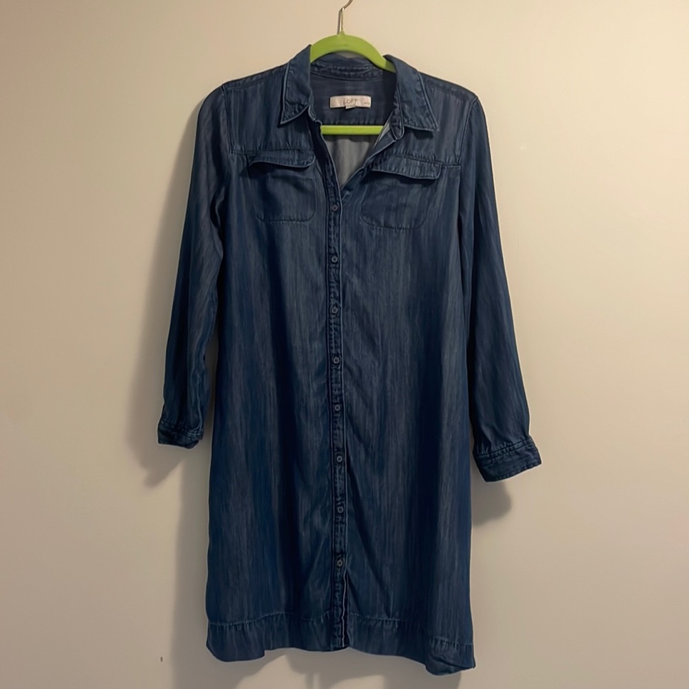 Chambray shirt dress